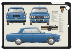 Rover P6 2000TC 1966-70 Small Tablet Covers